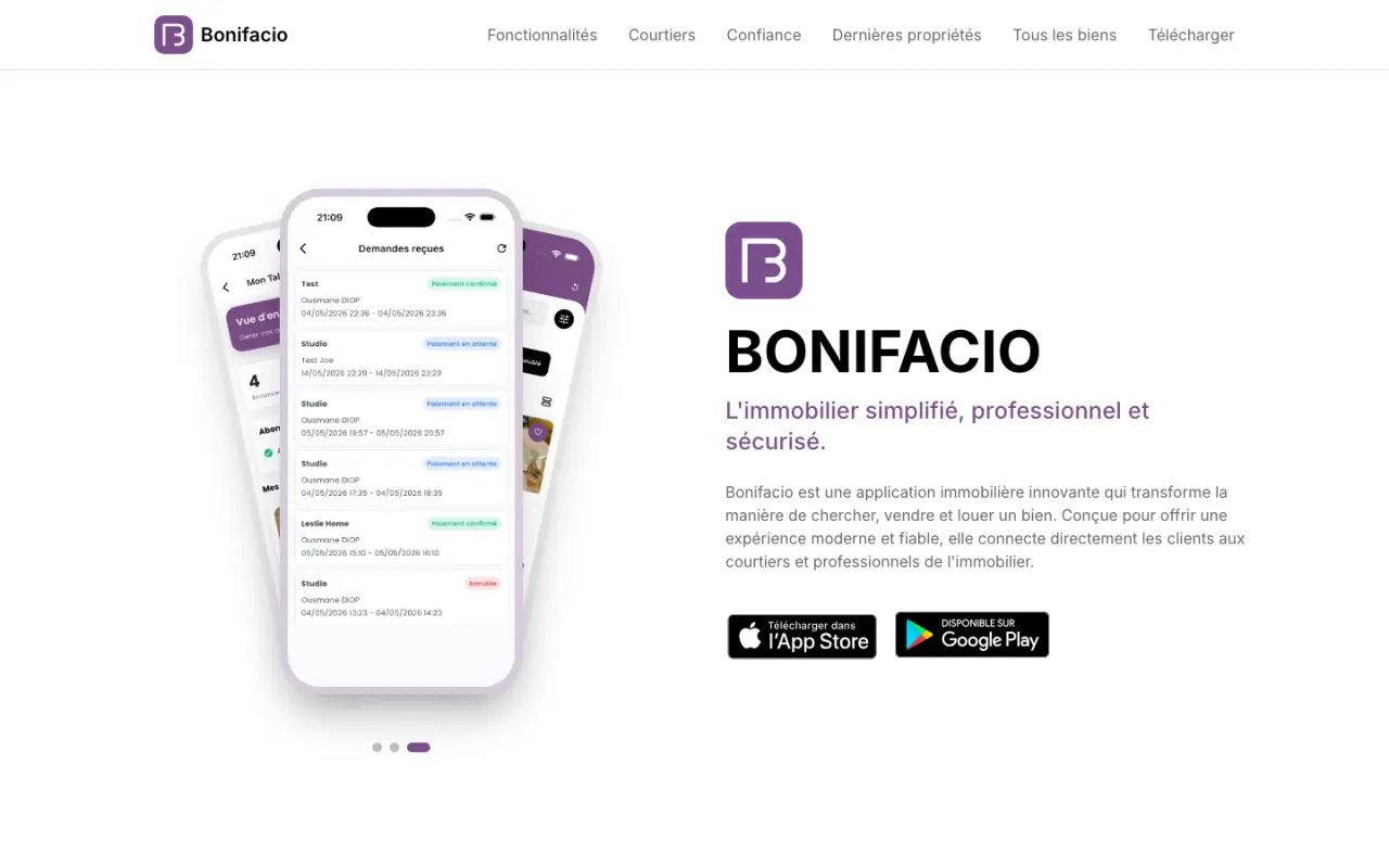Capture du site Bonifacio